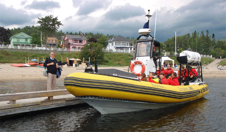 loaded into the boat