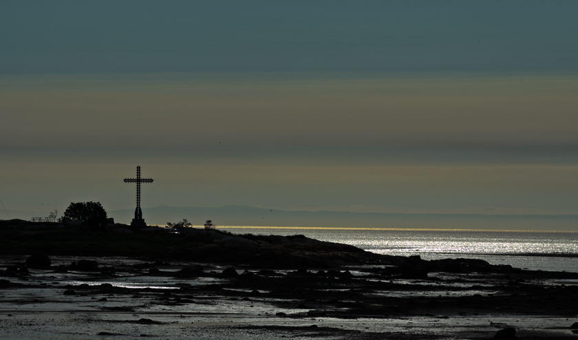 cross on the shore