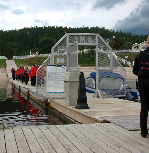 Heading for the boat
