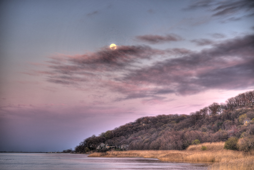 Moonrise over Atlantic Highlands 2