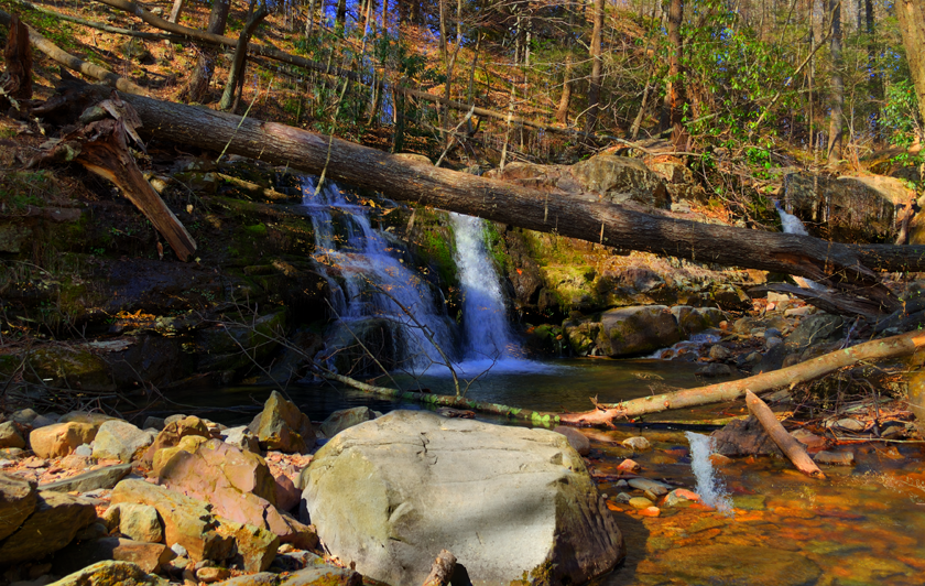 waterfall on the Appalachian trail