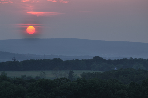 Memorial Day 2012: Sunset over Gettysburg from Little Round Top
