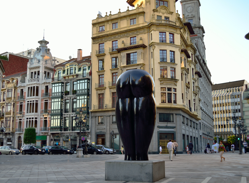 There's a large bronze butt in the middle of this ancient city